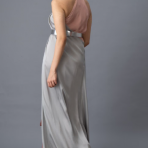 Amit Aggarwal Soft Pink Crepe Chiffon & Metallic Polymer Dress